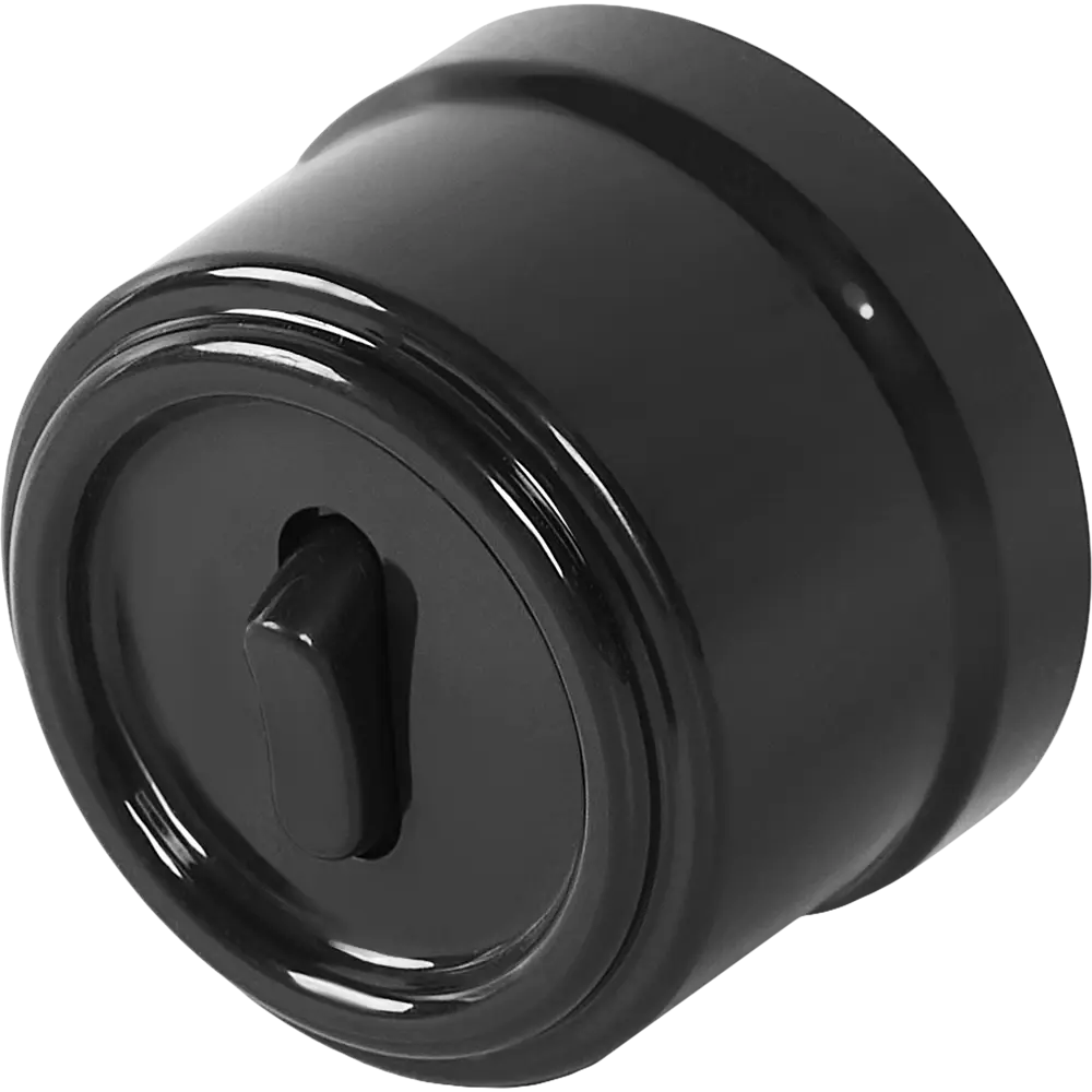 Выключатель Electraline проходной одноклавишный в глянцевом коричневом исполнении 84229195 Лофт STLM-0047230