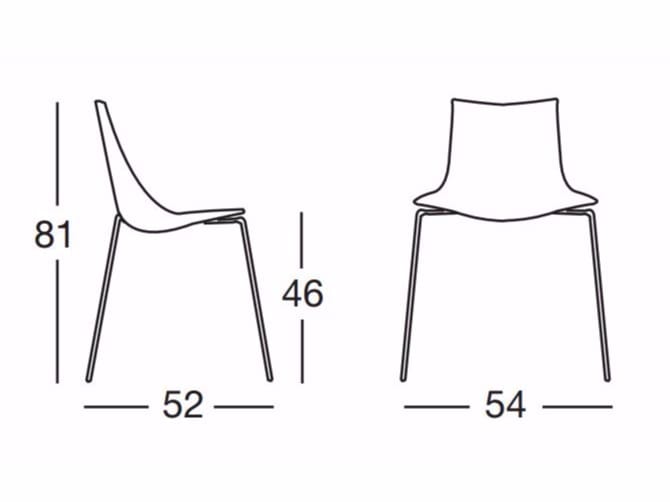 Штабелируемый стул из инженерного пластика S-CAB Инженерный пластик Zebra ARCH-00020899 - Вид №5