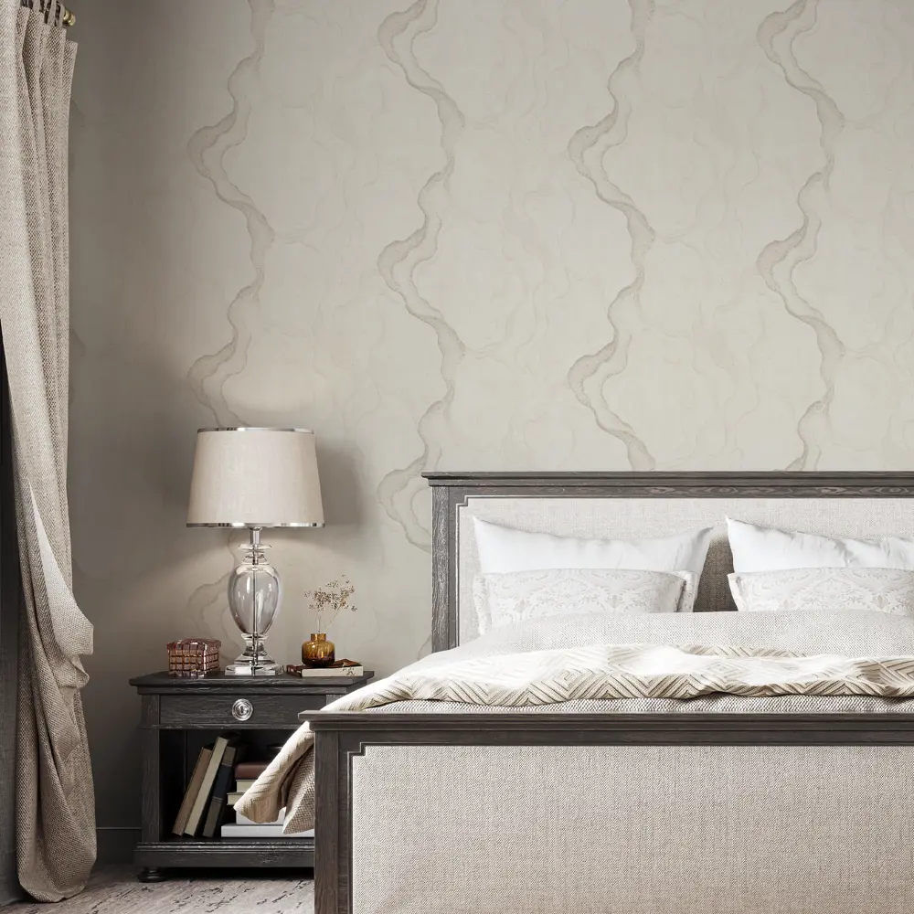 Флизелиновые обои Palitra Life Sumatra в бежевых тонах с текстурой тиснения 89394516 STLM-1541094 - Вид №3