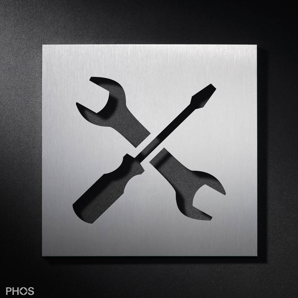 PS5601 Знак технического помещения с пиктограммой, 16 x 16 см PHOS 