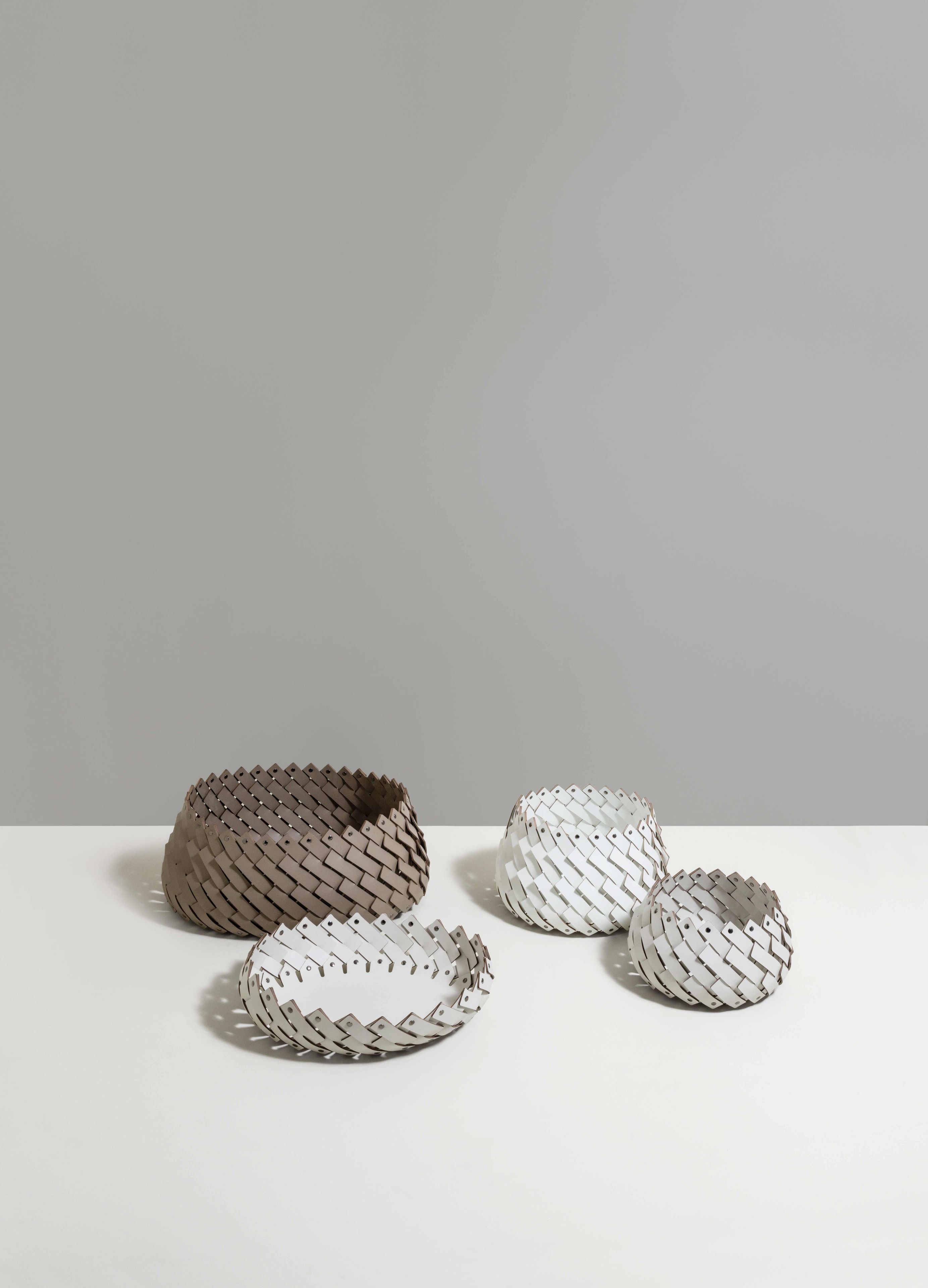 Овальная корзина из регенерированной кожи Pinetti ALMERIA ARCH-00128497 - Вид №3