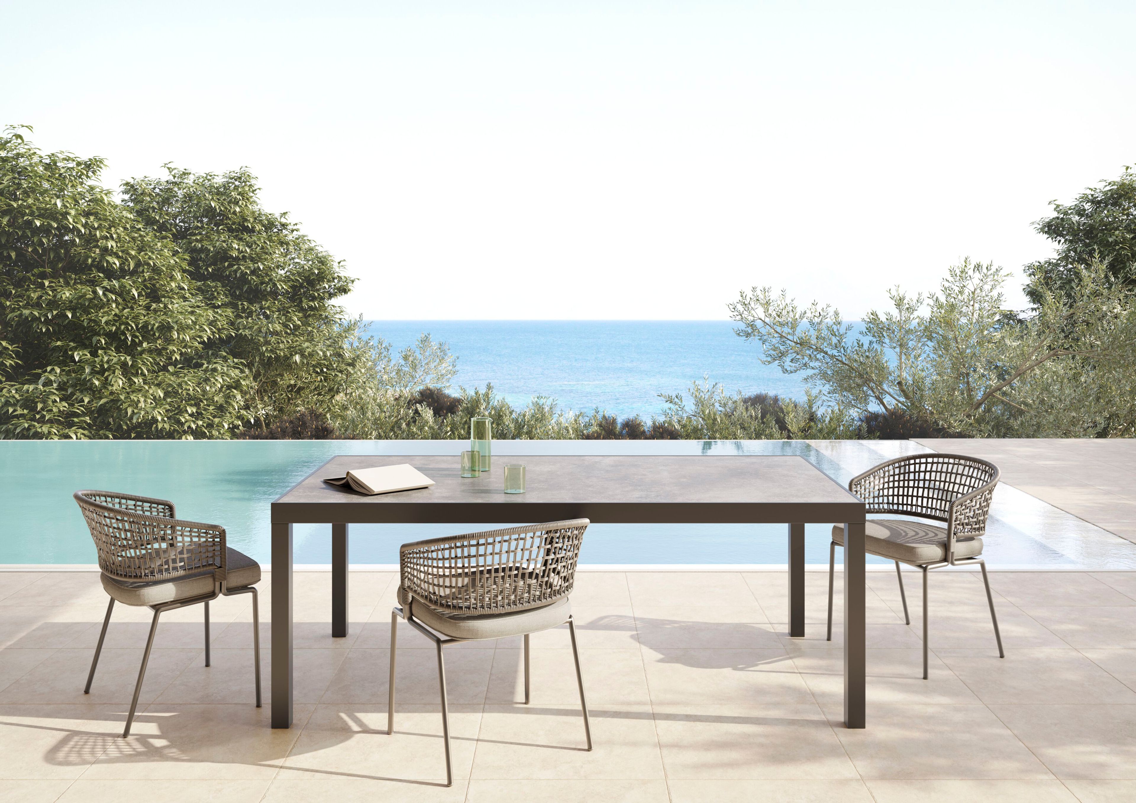 Прямоугольный садовый стол из керамогранита Casalgrande Padana Convivialis ARCH-00044253 - Вид №1