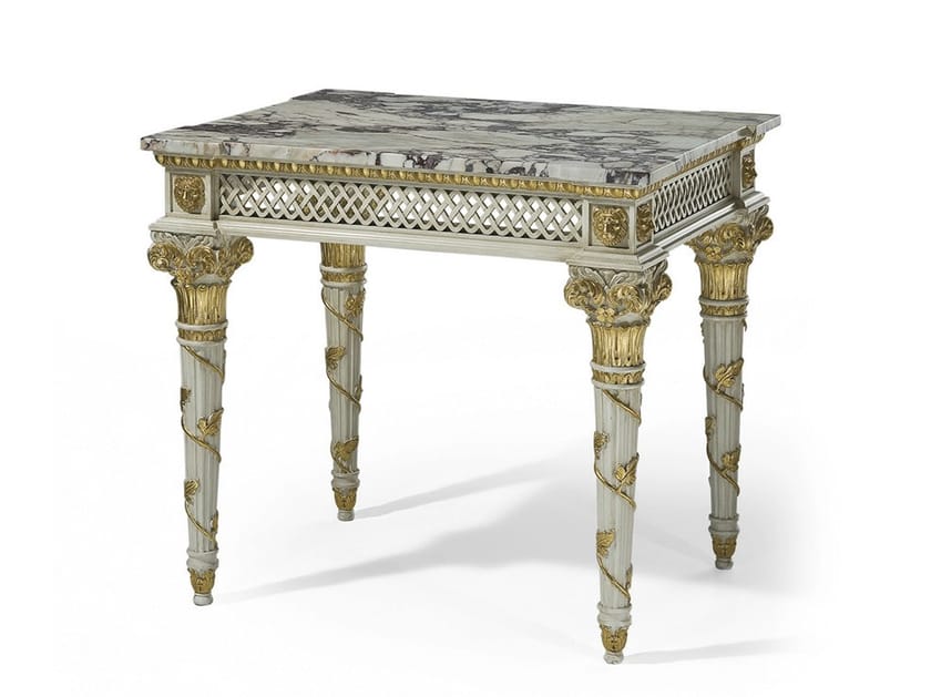 Лакированный журнальный столик с мраморной столешницей OAK Галерея ARCH-00113757