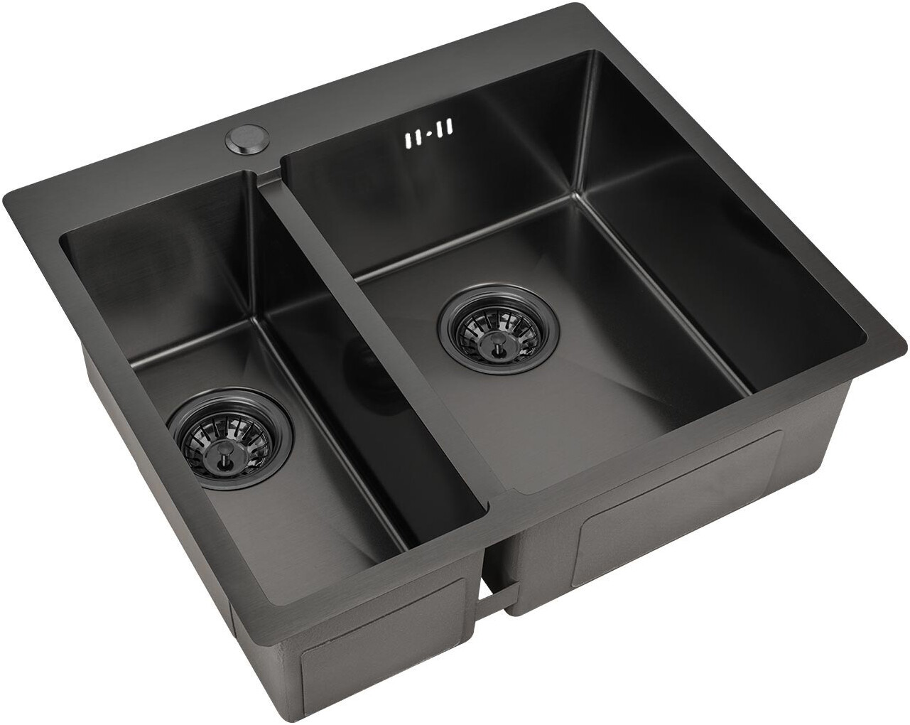 Мойка кухоная ZorG Inox R PVD 59-2-51-R GRAFIT из нержавеющей стали, графит