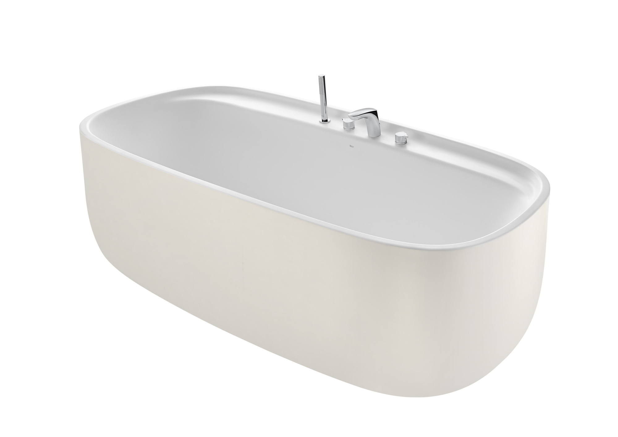 A2484530B0 Овальная ванна SURFEX® с отверстиями под смеситель со сливом ROCA Beyond