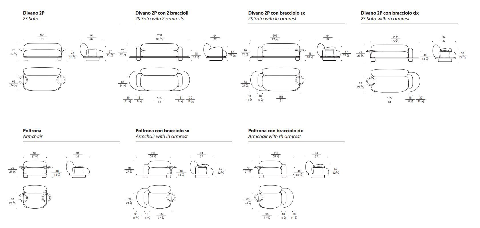Угловой диван из ткани Busnelli GRUMETTO ARCH-00092668 - Вид №2
