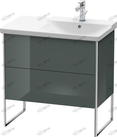 XS446703838 XSquare Тумбочка напольная Доломитово-серый глянцевый лак Duravit