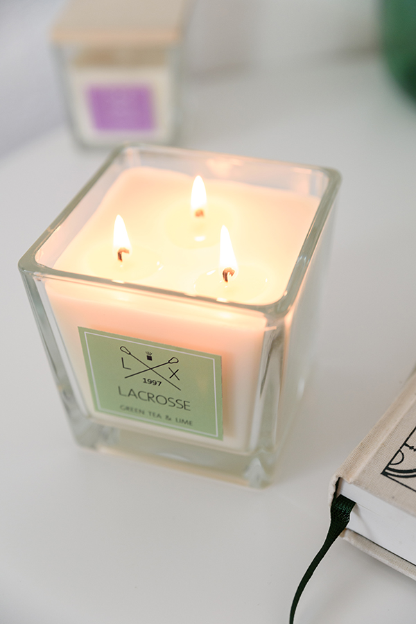 Свеча ароматическая в стекле "Зеленый чай & Лайм" 10*10 см Ambientair VV090TVLC - Вид №1