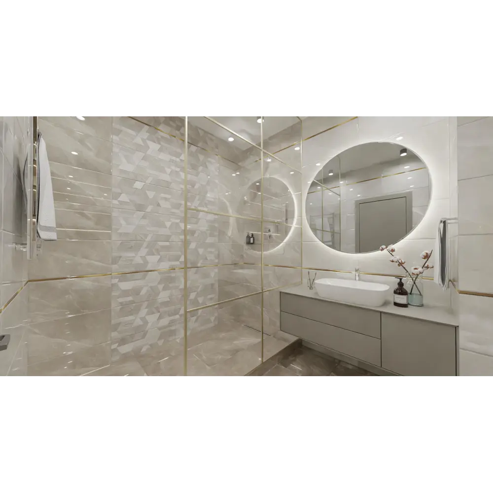Плитка настенная Tono Light 30x60 см 1.62 м² цвет светло-серый 84299690 STLM-2018169 Santreyd - Вид №4