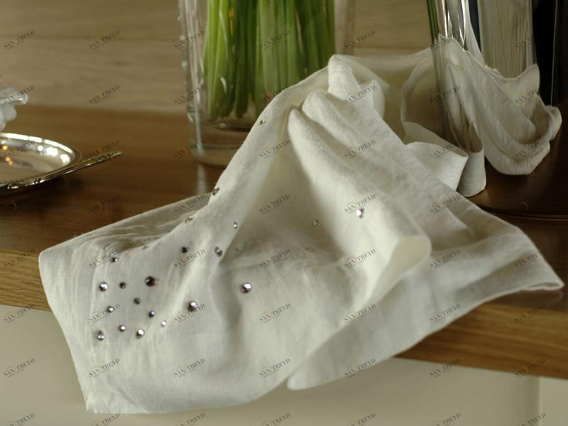 LA FABBRICA DEL LINO Салфетки из льна со стразами Speciali sun-id-1368286