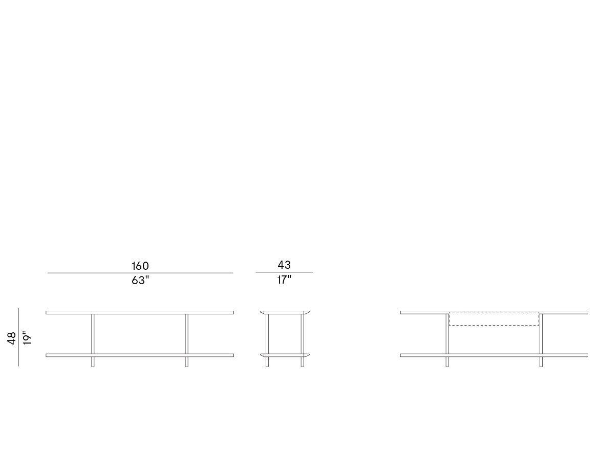 Деревянный отдельно стоящий книжный шкаф Potocco Arial ARCH-00152483 - Вид №3