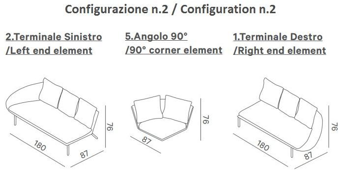 Miniforms Модульный тканевый диван Lem sun-id-1454672 - Вид №6