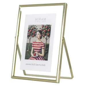 Рамка без паспарту Мирам 15x20 см цвет золотой