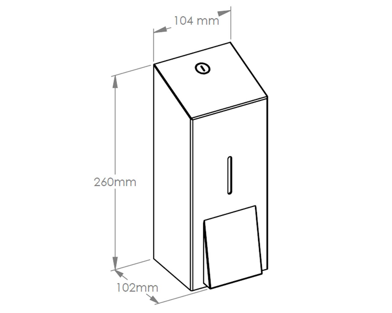 DDH201 Дозатор пены для одноразового мыла с пенообразующим насосом INOX DESIGN MAXI - HONEYCOMB Merida  - Вид №1