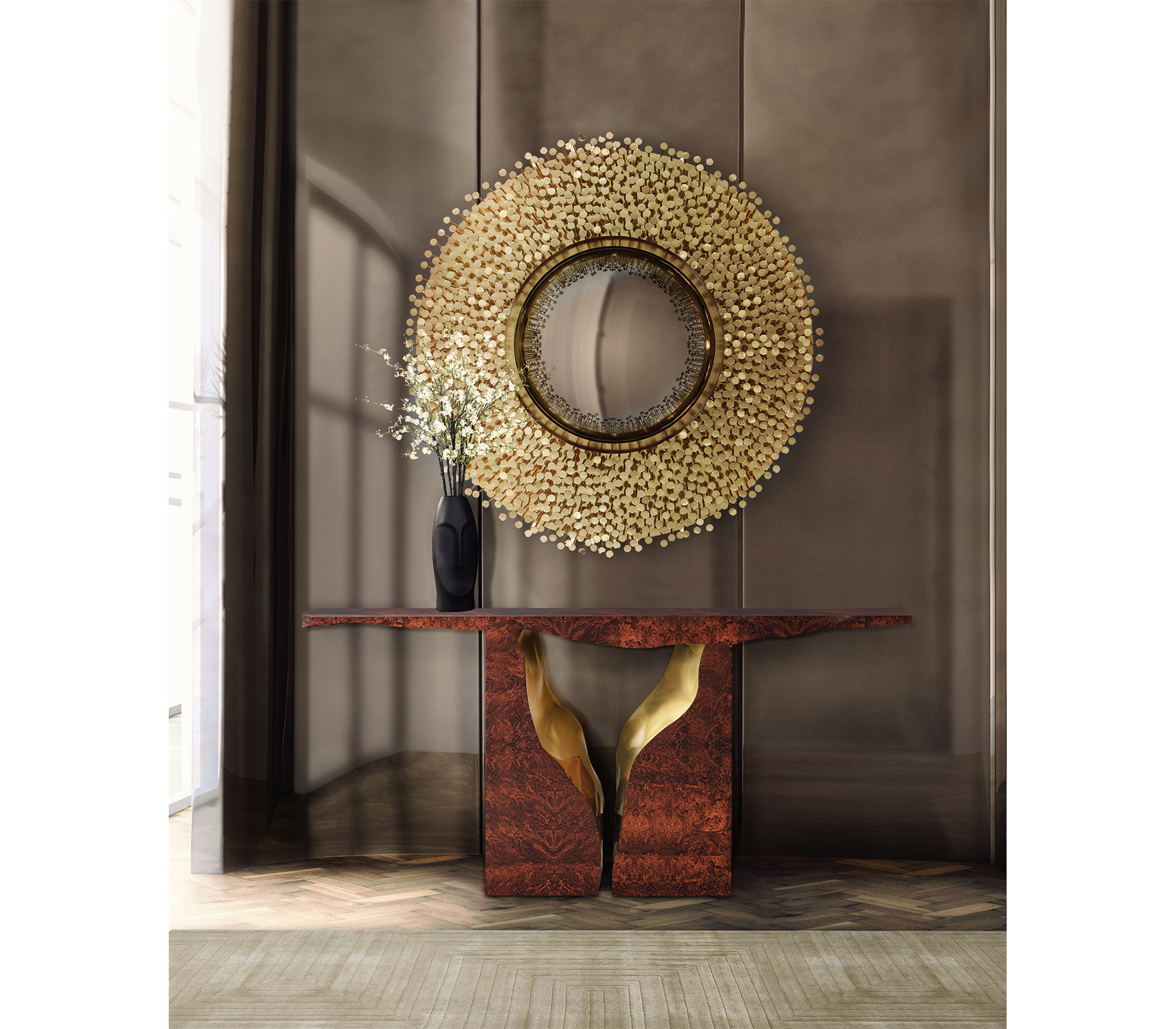 0-205 Консоль из орехового дерева Lapiaz Boca Do Lobo  - Вид №3