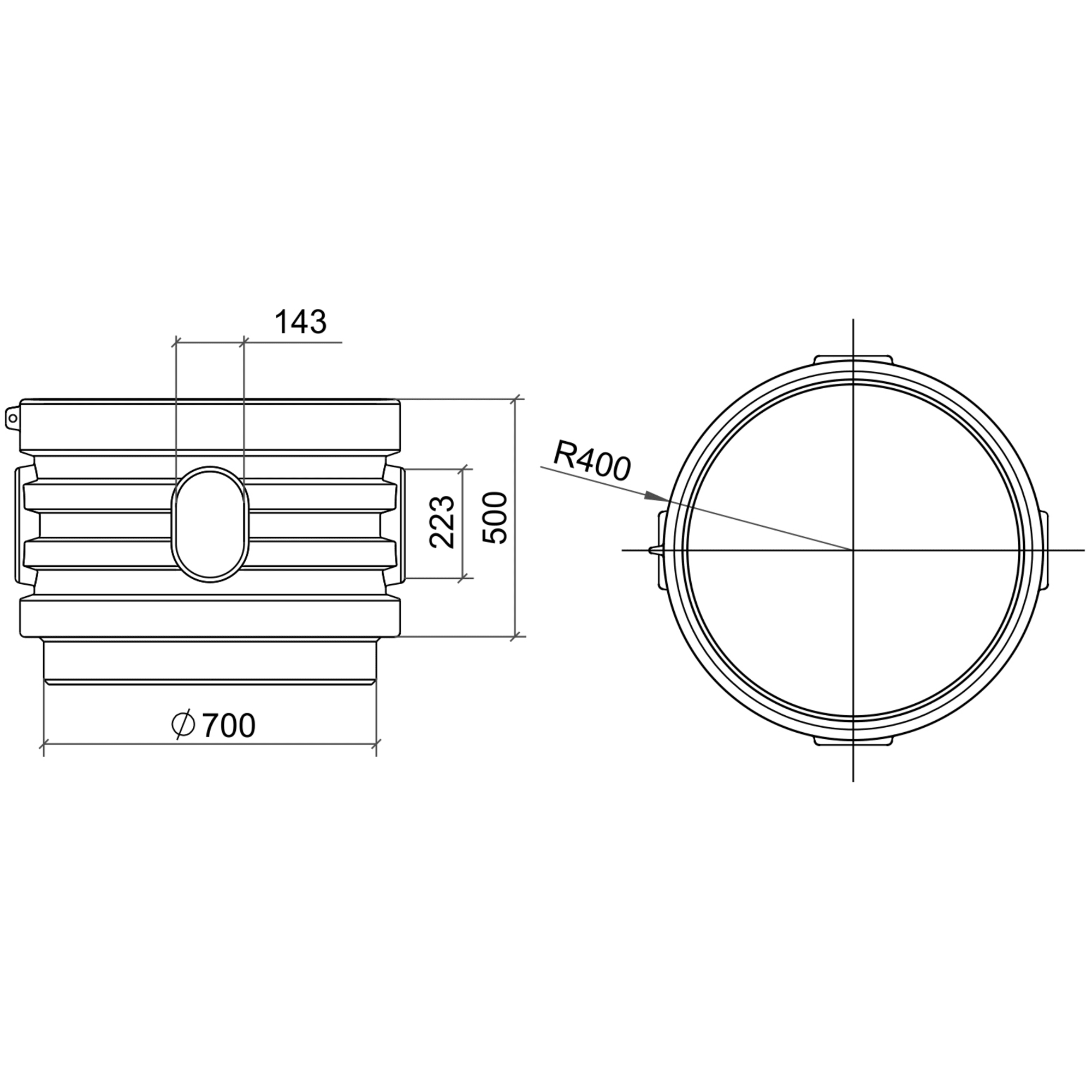 81932973 Горловина удлиняющая Rodlex-un 500 мм Santreyd  - Вид №3