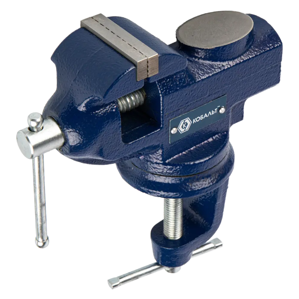 Настольные слесарные тиски Кобальт с поворотным механизмом 89374096 STLM-1448995