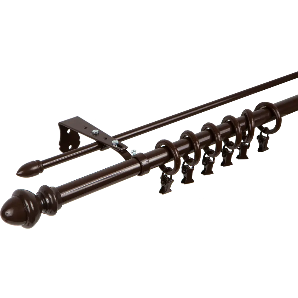 Карниз двухрядный Classic 300 см металл цвет коричневый АРТ-ДЕКОР STLM-2201549