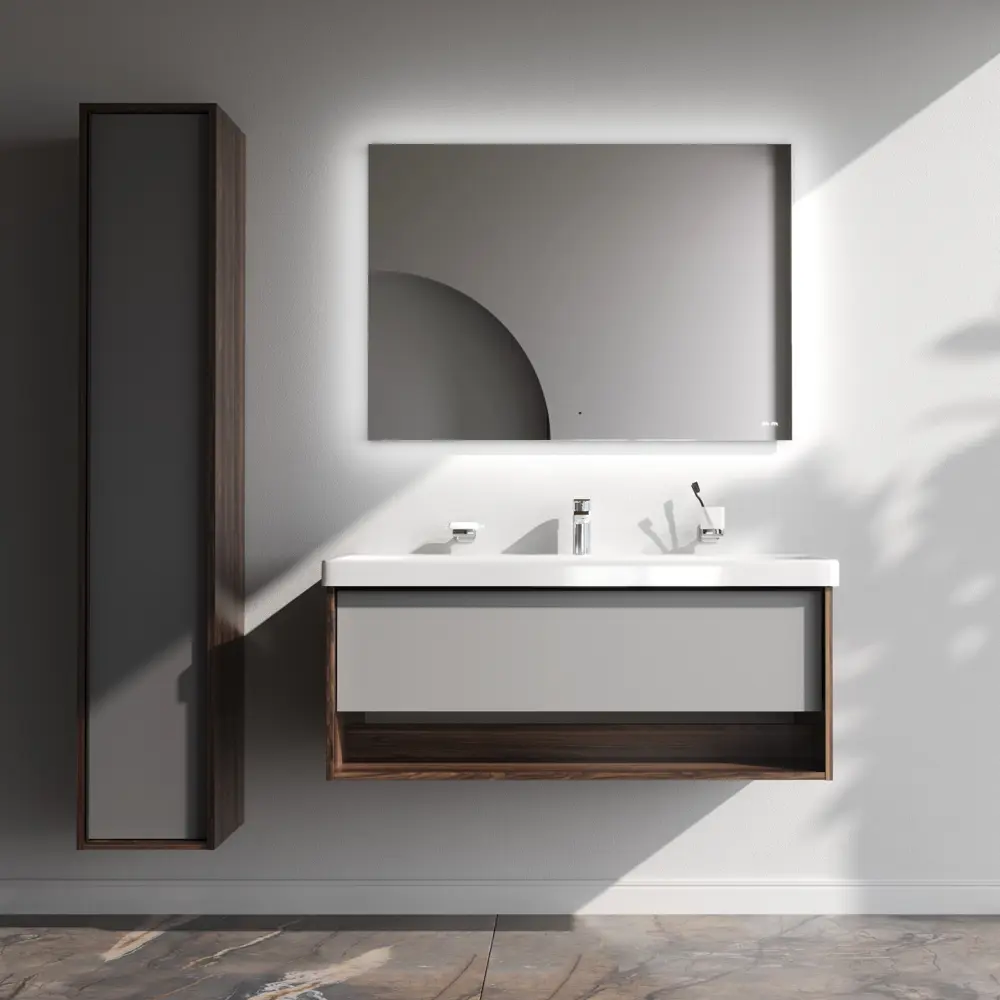 Тумба под раковину подвесная AM.PM Stern 105 см 1 ящик цвет орех STLM-2204256 - Вид №8