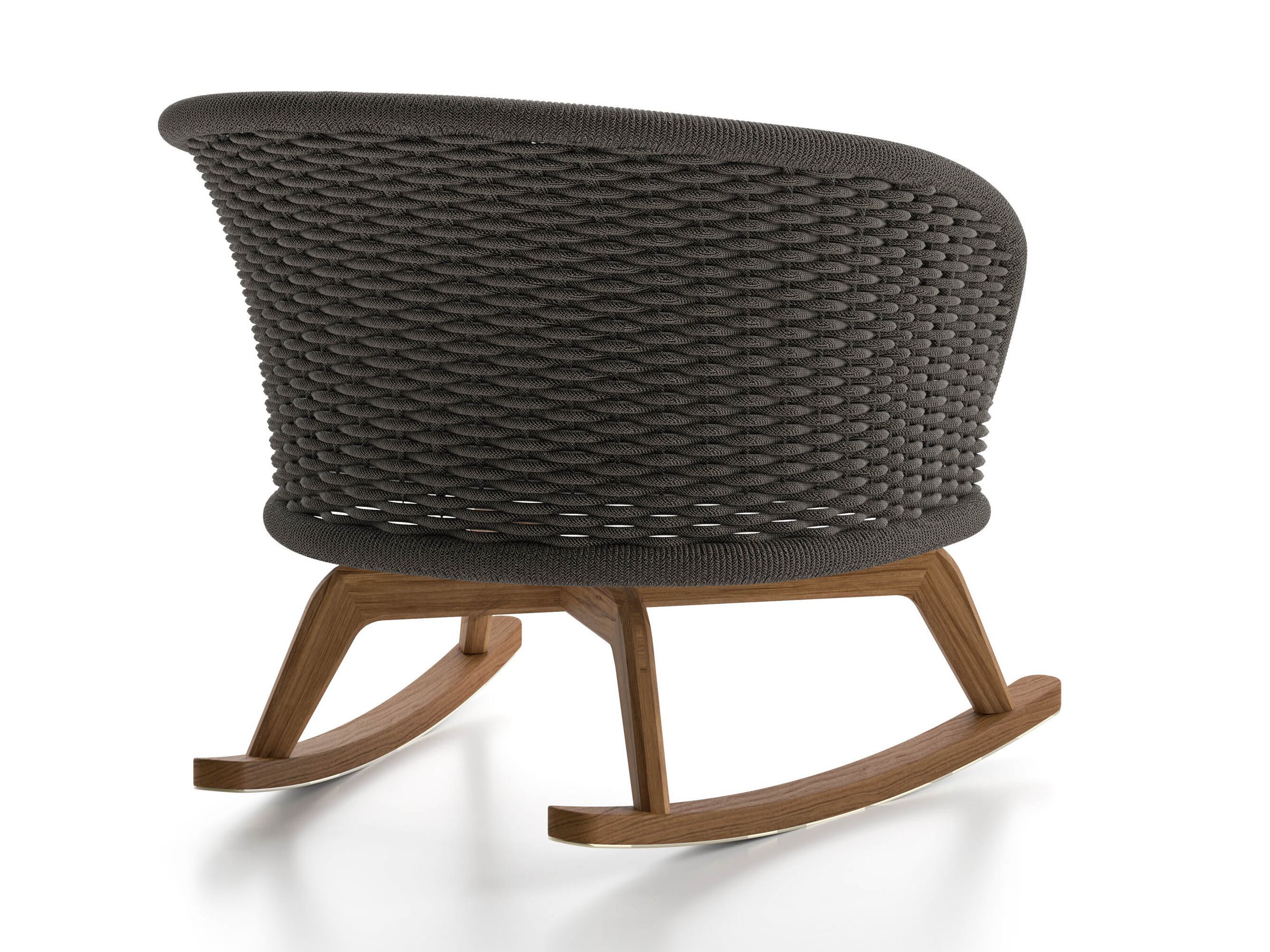 Кресло-качалка из тикового дерева и акриловой ткани Atmosphera Ludo ARCH-00051685 - Вид №2