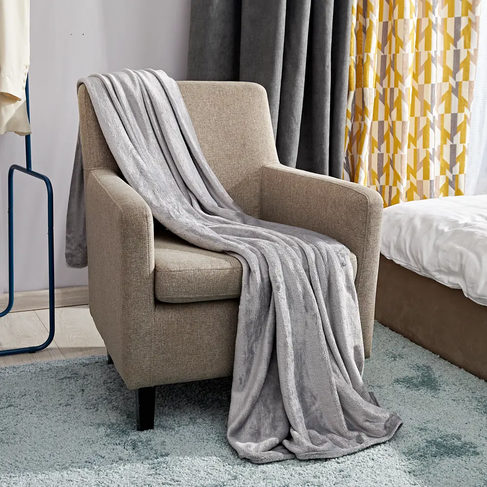 Плед Malica 150x200 см велсофт цвет серый СТОЛИЦА ТЕКСТИЛЯ STLM-2187031