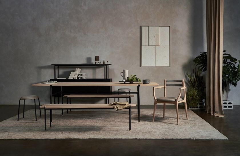 District Eight Скамейка из стали и дерева Stacking M234  - Вид №16