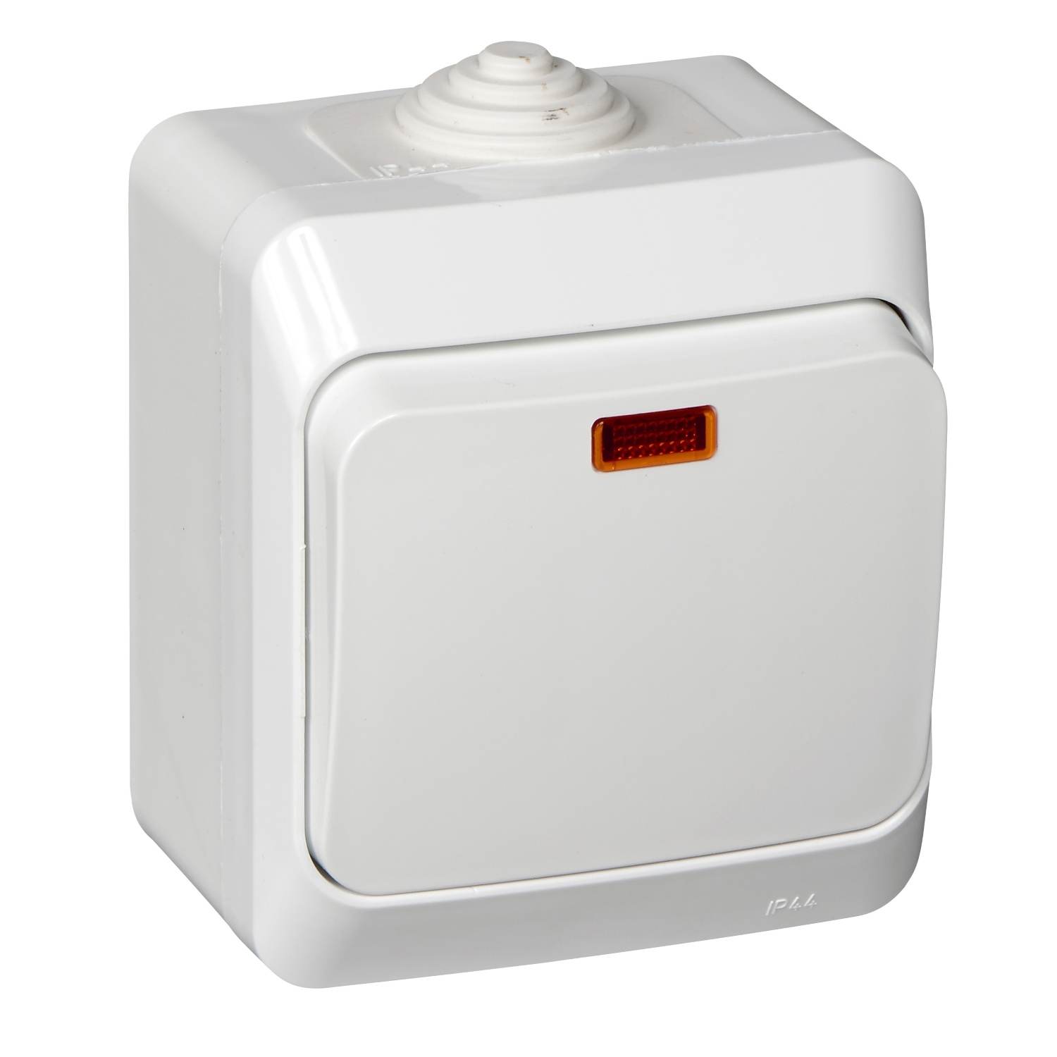 BA10-045B ЭТЮД IP44 О/У 1-клавишный ВЫКЛЮЧАТЕЛЬ с подсветкой 10 АХ, БЕЛЫЙ Schneider Electric 