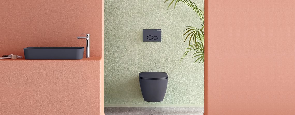 FE320-00AM00E-0000 FREE Унитаз подвесной с биде АНТРАЦИТ Creavit Free - Вид №2