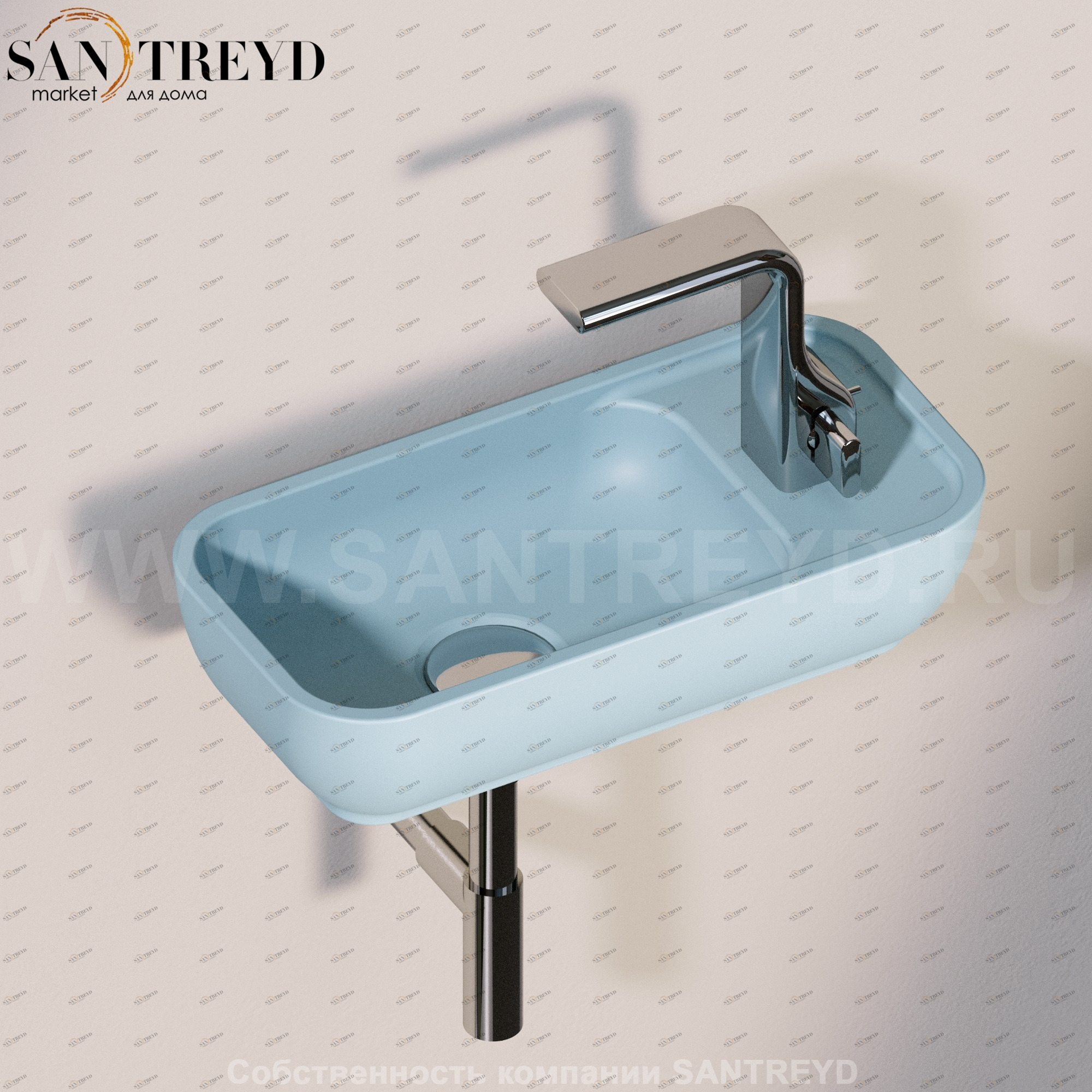 PS40LD5014 Подвесная раковина настенная прямоугольная Ceramica Flaminia Pass