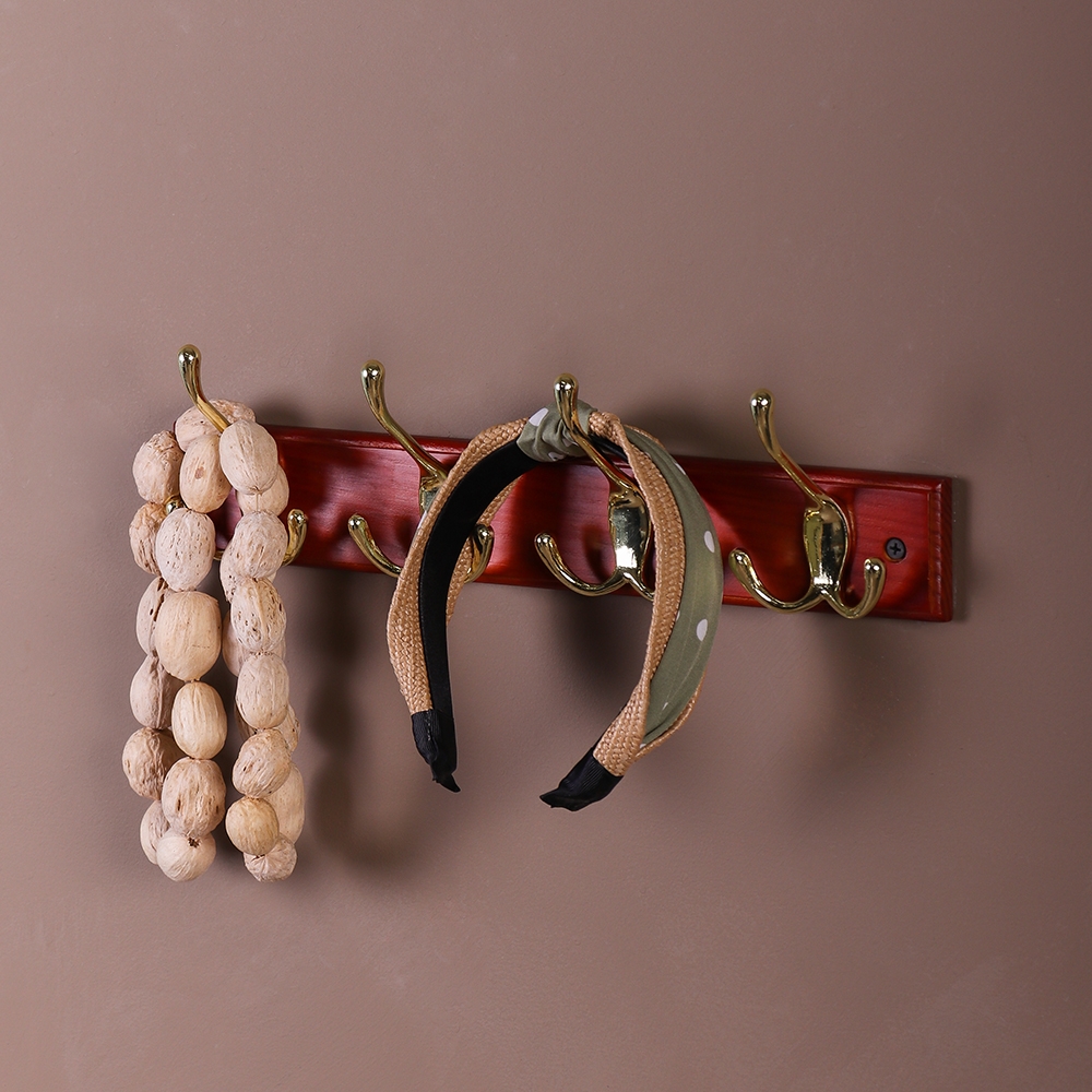 Вешалка  с тройными крючками, 400x70х50 мм, красное дерево LJPS0007 Public Steel Россия 