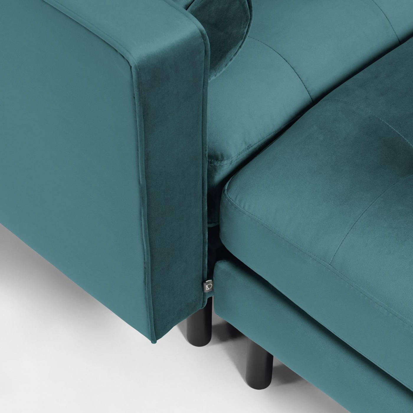 088105 BOGART Диван 3-местный бирюзовый бархат с пуфом 222 cm La Forma Debra - Вид №6