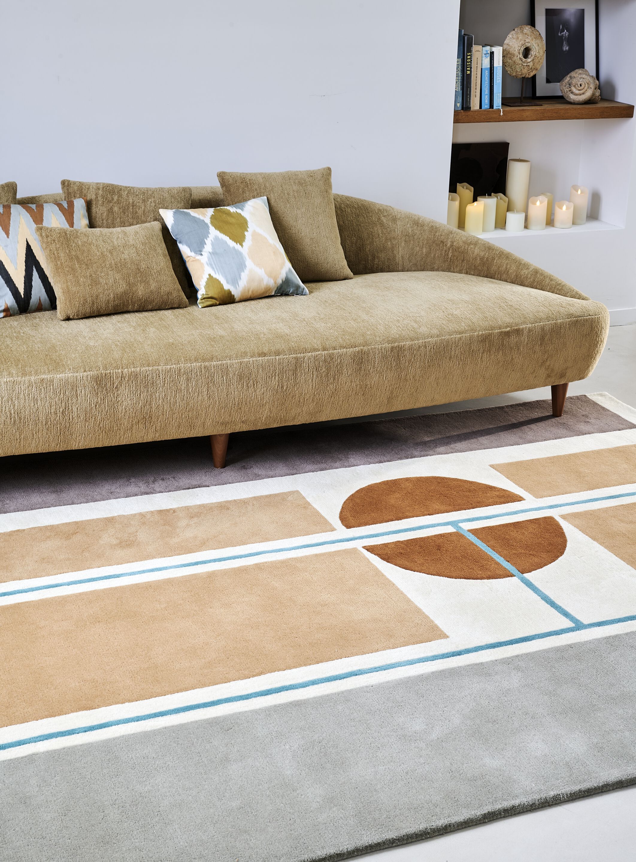 Шерстяной узор ручной работы ковер Toulemonde Bochart Ноэль Мариньо ARCH-00058535 - Вид №5