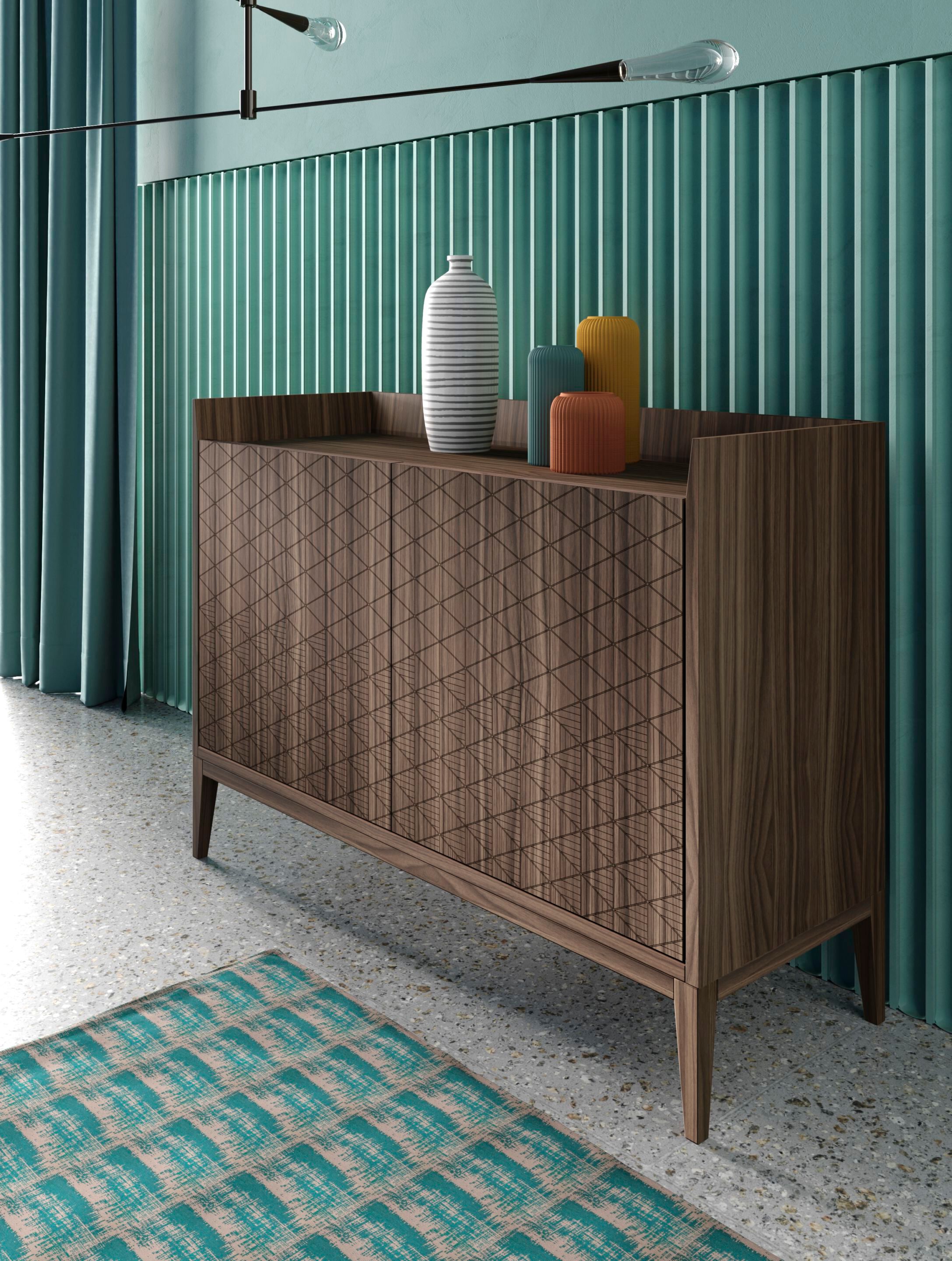 Шкаф из грецкого ореха с распашными дверями Barba design текстуры ARCH-00145115 - Вид №2