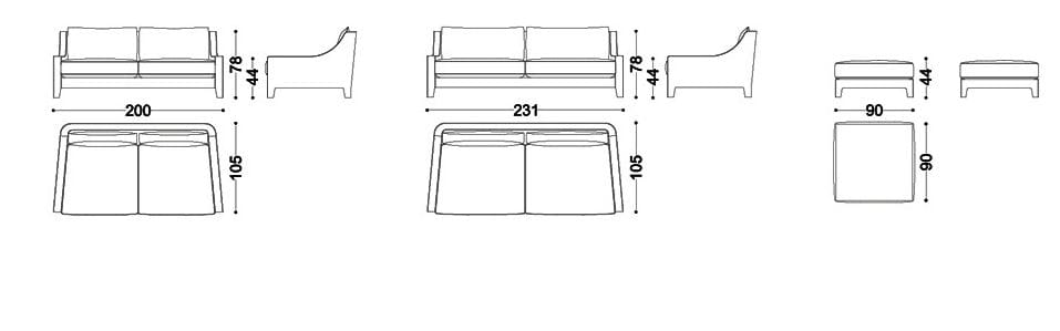Ткань диван OPERA CONTEMPORARY Розали ARCH-00069458 - Вид №1