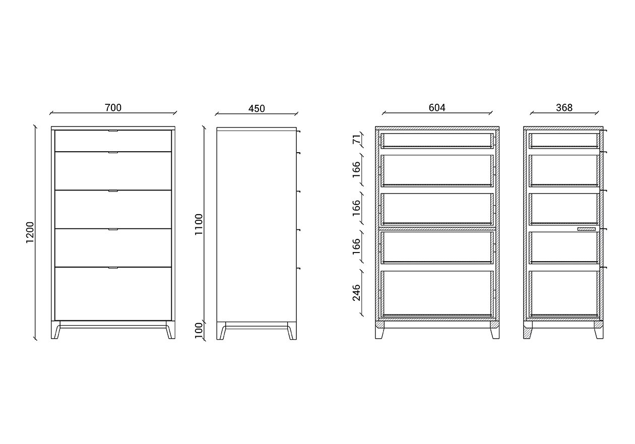 Комод высокий венге Case THE IDEA ДИЗАЙНЕРСКИЕ 209981 Венге  - Вид №1