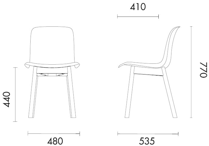 Grado Design Стул из ткани и ножки из бука Every Eve-ch-07u - Вид №2