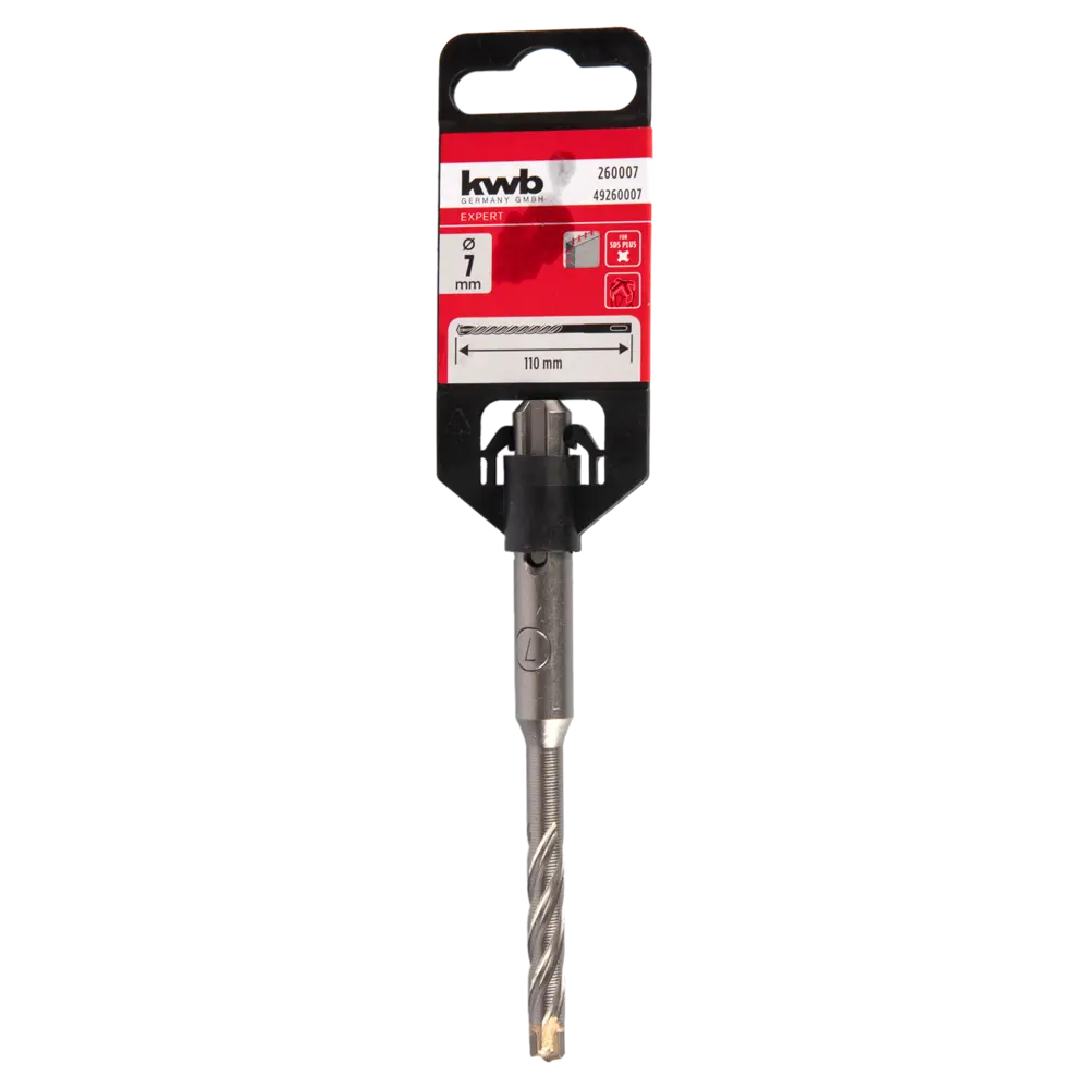 Бур по бетону KWB SDS-plus 7x110 мм для профессионального бурения 89386994 STLM-1433910 - Вид №3