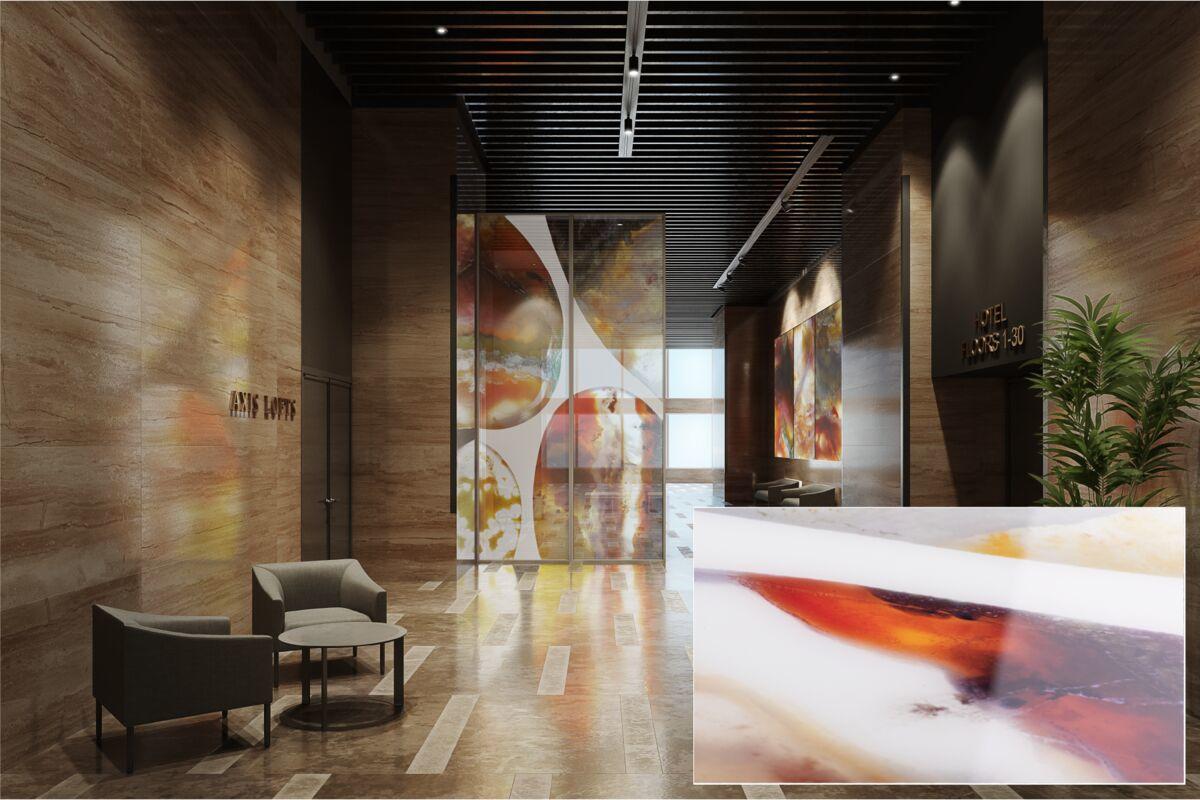 FSRT369 Зум-стекло Vivispectra с прослойкой из пурпурного аметиста Forms-surfaces  - Вид №6