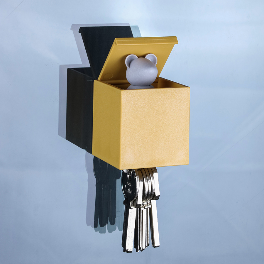 QL10333-BN-GY Держатель для ключей lucky mouse key Qualy  - Вид №2