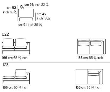 3-местный тканевый диван с полуостровом Amura Leonard ARCH-00012372 - Вид №2