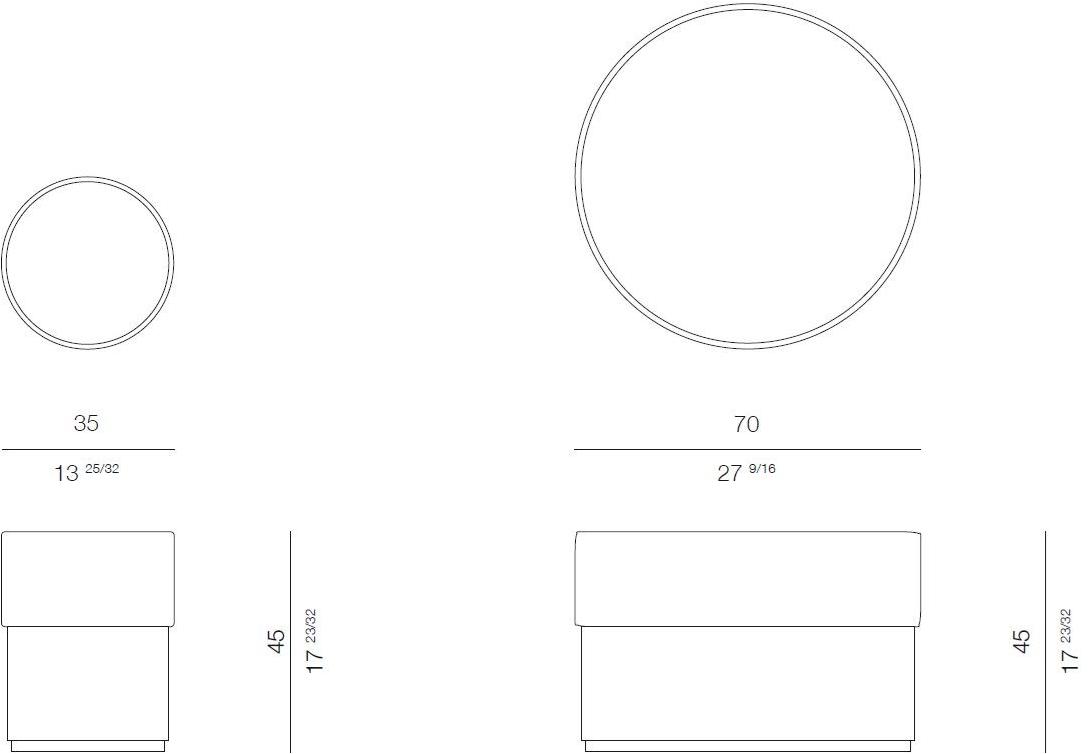 ROSSATO ARREDAMENTI Пуф из мягкого бархата Home Rhc-12 / rhc-13 - Вид №6