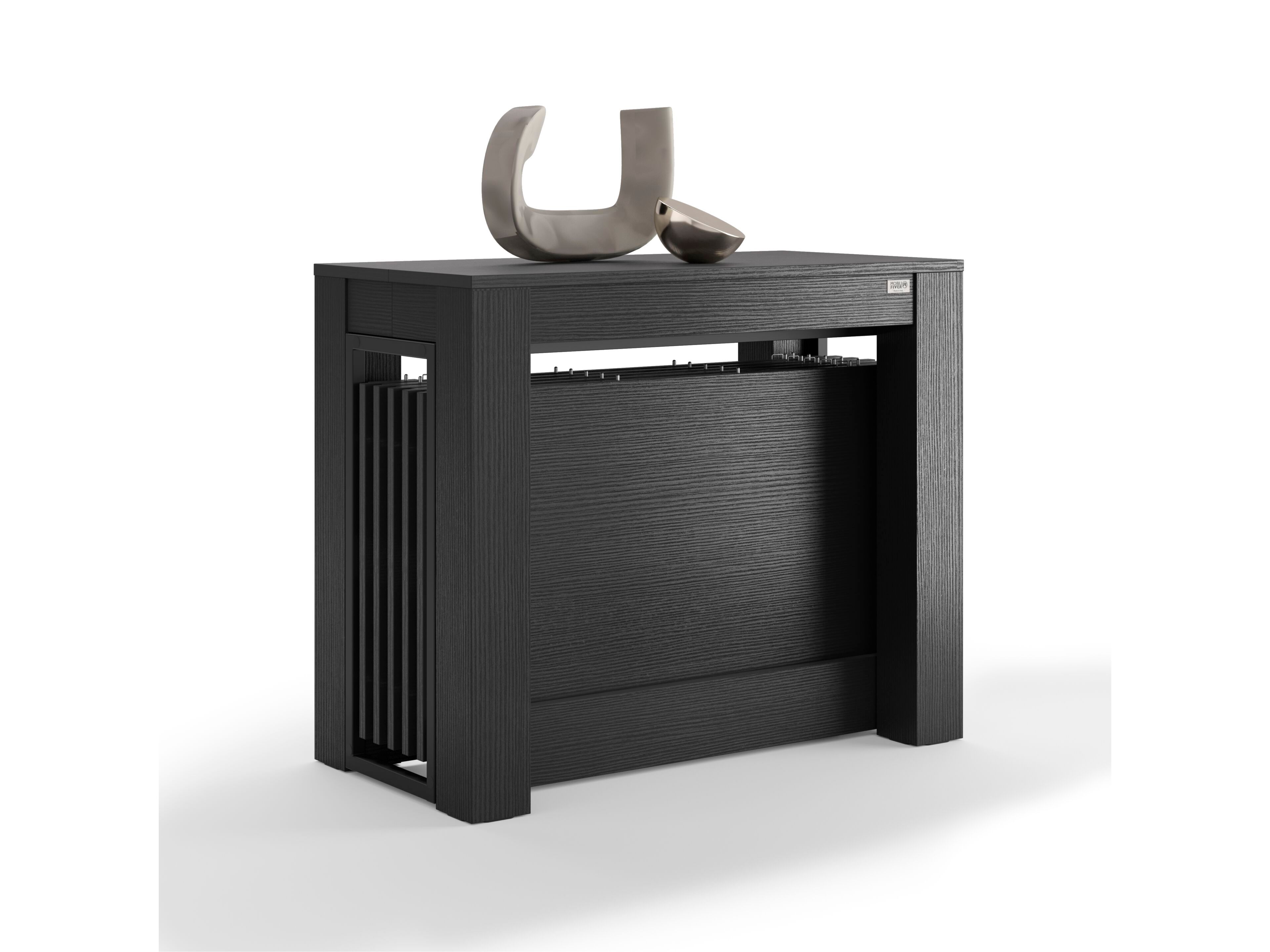 Выдвижная консоль из черного ясеня с 2 скамейками Mobili Fiver Rachele ARCH-00045368 - Вид №2