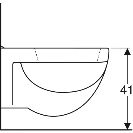 202160000 Подвесной унитаз горизонтальный смыв Geberit Renova Plan Geberit  - Вид №4