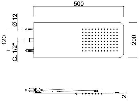 Rubinetteria Giulini Настенная лейка дождевого душа Pablolux F1740 - Вид №1