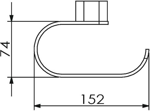 24043A Бумагодержатель подвесной цвет хром LANGBERGER LUGANO - Вид №2