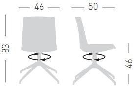 GABER Поворотный офисный стул из технополимера на эстакаде Jubel sun-id-1447885 - Вид №7