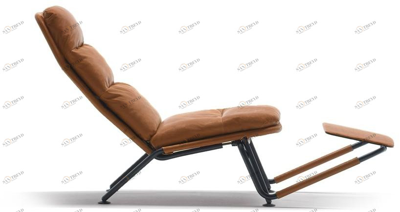 prostoria Откидывающееся кожаное кресло с подставкой для ног sun-id-1413299