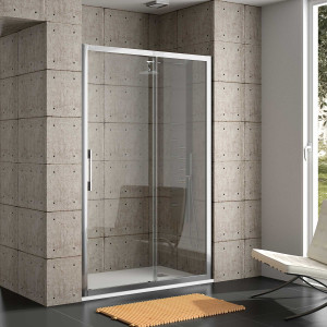 17049 SALGAR Душевая перегородка CLEAR фронтальная с 1D и 1FS Transparent 1090 - 1140 x 1950 мм