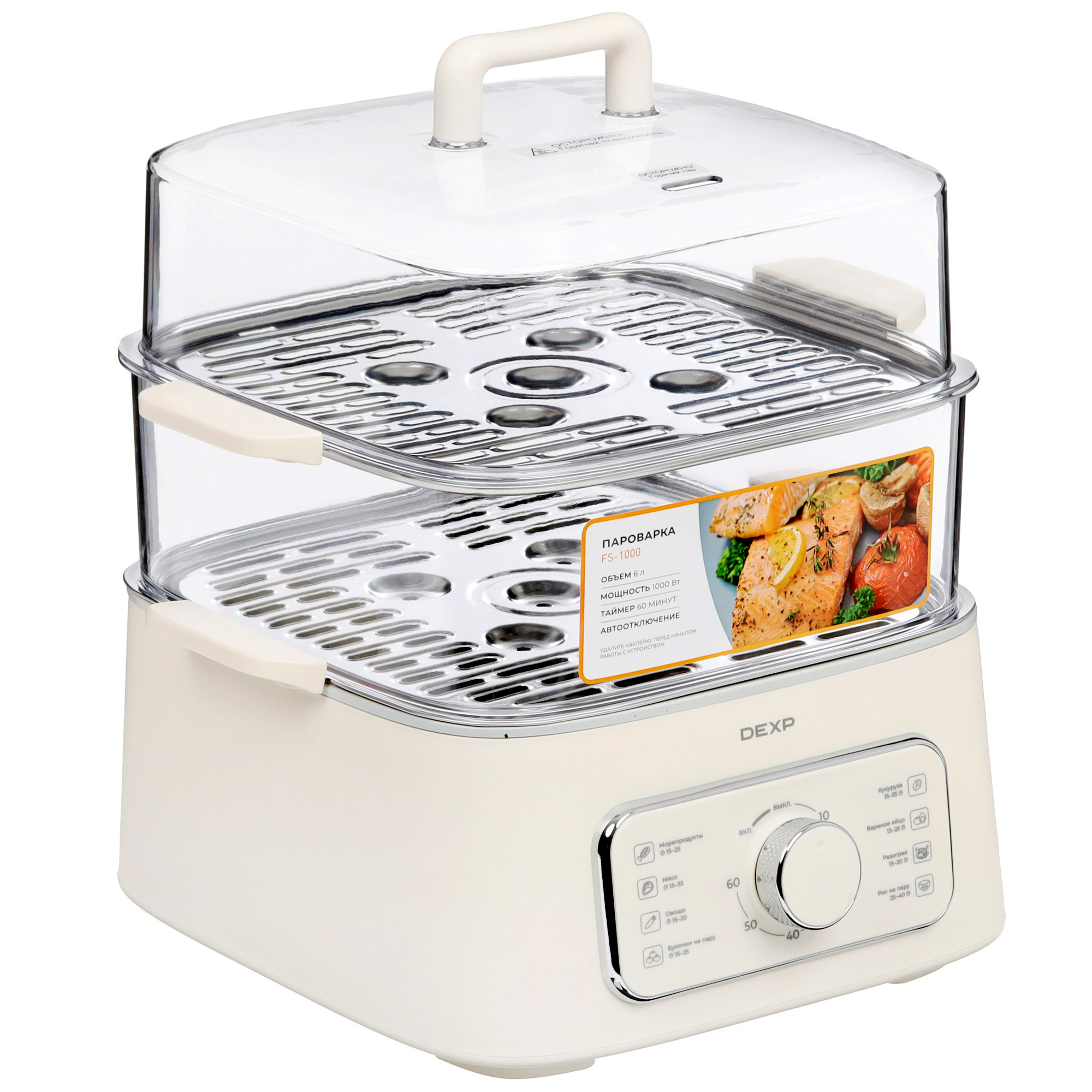 9034093 Пароварка DEXP FS-1000 бежевый STDN-0080292