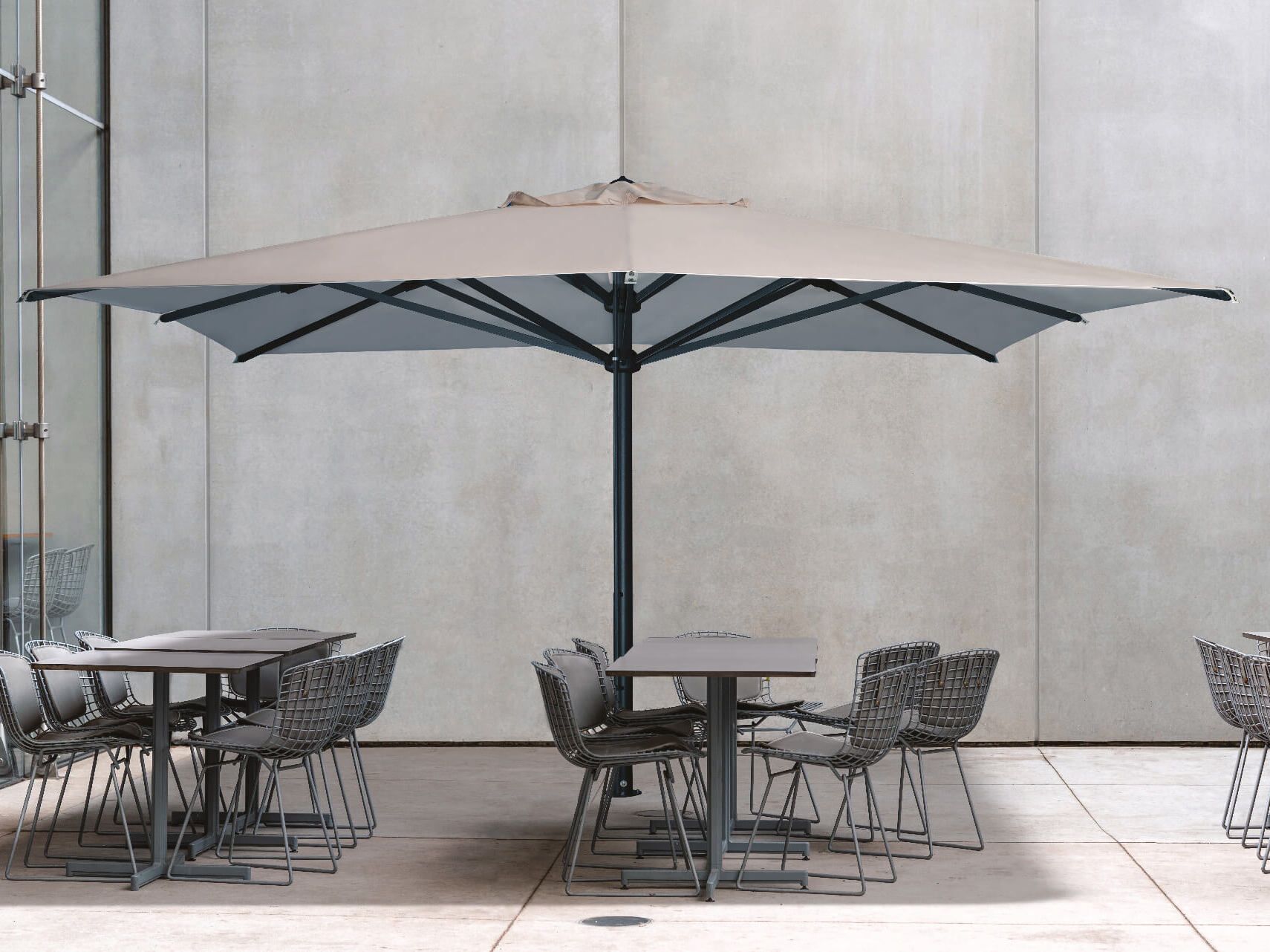 Алюминиевый квадратный зонт с телескопическим закрытием Scolaro Parasol VERONA DARK ARCH-00062689